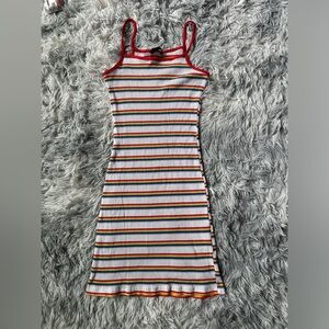 Striped Multicolor Sleeveless Dress